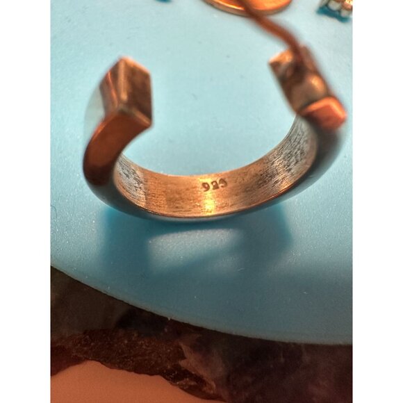 Solid Sterling Silver Hoop Earrings - Picture 3 of 3